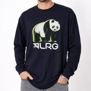 LRG Panda Graphic Long Sleeve T-Shirt Navy Blue NWT Size 3XL